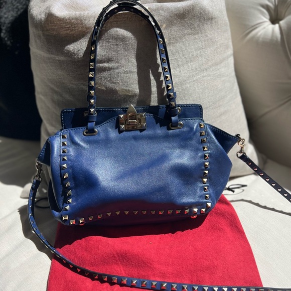 Valentino Blue Studded Mailbag - Picture 1 of 4